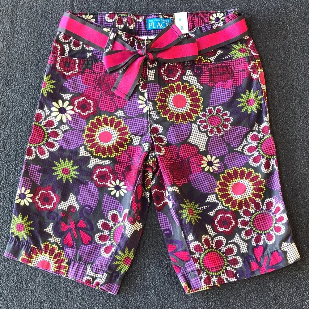 The Children's Place 100% Cotton Tiered Ruffle Skort Adjustable Waist Size 10